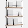 Moebe Moebe Magazine Shelving 123x85x7cm oak black Moebe Moebe Magazine Shelving 123x85x7cm oak black