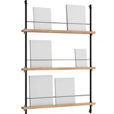 Moebe Moebe Tijdschriften en boeken wandrek 123x85x7cm eiken zwart Moebe Moebe Tijdschriften en boeken wandrek 123x85x7cm eiken zwart