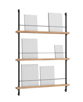 Moebe Moebe Magazine Shelving 123x85x7cm oak black