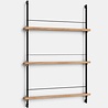 Moebe Moebe Magazine Shelving 123x85x7cm oak black Moebe Moebe Magazine Shelving 123x85x7cm oak black