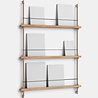 Moebe Moebe Magazine Shelving 123x85x7cm oak warm-grey Moebe Moebe Magazine Shelving 123x85x7cm oak warm-grey