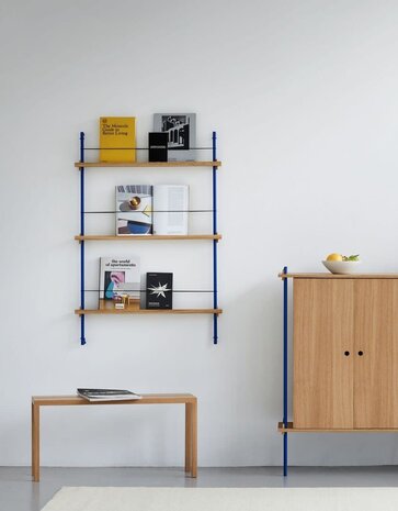 Moebe Moebe Magazine Shelving 123x85x7cm oak warm-grey Moebe Moebe Magazine Shelving 123x85x7cm oak warm-grey