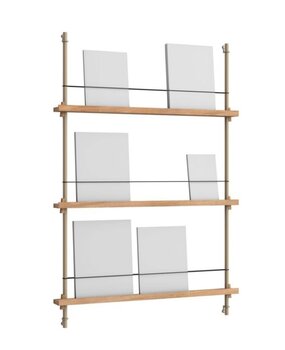 Moebe Moebe Magazine Shelving 123x85x7cm oak warm-grey