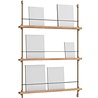 Moebe Moebe Magazine Shelving 123x85x7cm oak warm-grey Moebe Moebe Magazine Shelving 123x85x7cm oak warm-grey