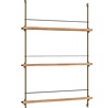 Moebe Moebe Magazine Shelving 123x85x7cm oak warm-grey Moebe Moebe Magazine Shelving 123x85x7cm oak warm-grey