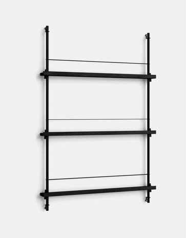 Moebe Moebe Magazine Shelving 123x85x7cm black black Moebe Moebe Magazine Shelving 123x85x7cm black black