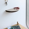 Moebe Moebe wandplank Half Moon smal warm grijs Moebe Moebe wandplank Half Moon smal warm grijs