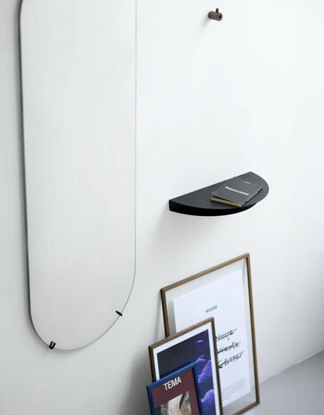 Moebe Moebe Half Moon Shelf large black Moebe Moebe Half Moon Shelf large black