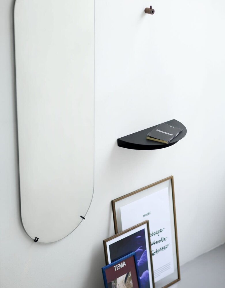 Moebe Moebe Half Moon Shelf large warm grey Moebe Moebe Half Moon Shelf large warm grey