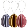 LOVI Lovi Eggs Colour mix 7cm - set of 3 pieces - Easter egg pendants LOVI Lovi Eggs Colour mix 7cm - set of 3 pieces - Easter egg pendants