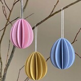 LOVI Lovi Eggs Colour mix 7cm - set van 3 stuks – paasei hangers LOVI Lovi Eggs Colour mix 7cm - set van 3 stuks – paasei hangers