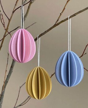 LOVI Lovi Eggs Colour mix 7cm - set of 3 pieces - Easter egg pendants LOVI Lovi Eggs Colour mix 7cm - set of 3 pieces - Easter egg pendants