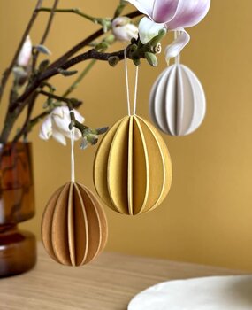 LOVI Lovi Eggs Golden mix 7cm - set of 3 pieces - Easter egg pendants LOVI Lovi Eggs Golden mix 7cm - set of 3 pieces - Easter egg pendants