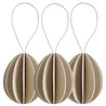 LOVI Lovi Eggs Natural 7cm - set of 3 pieces - Easter egg pendants LOVI Lovi Eggs Natural 7cm - set of 3 pieces - Easter egg pendants