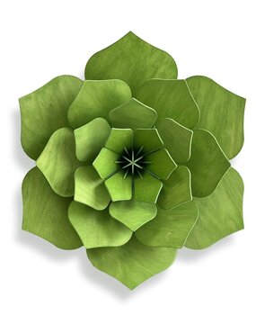 LOVI Lovi Decor Flower Light Green - 4 sizes - Birch Wood 3D DIY package LOVI Lovi Decor Flower Light Green - 4 sizes - Birch Wood 3D DIY package