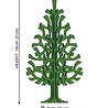 LOVI Lovi Spar Berkenhout boom 14cm Forest Green 3D-boom DIY pakketje LOVI Lovi Spar Berkenhout boom 14cm Forest Green 3D-boom DIY pakketje