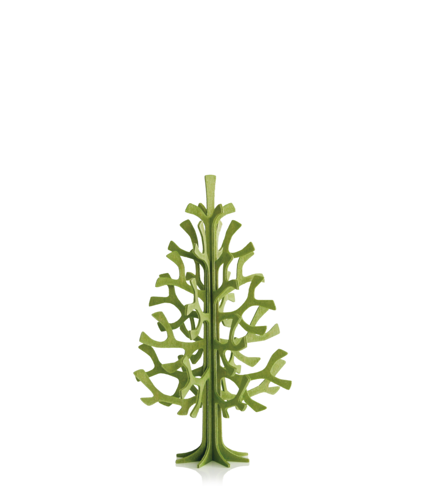 LOVI Lovi Spruce Birch plywood Tree H14cm light green 3D-tree DIY package