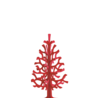LOVI Lovi Spruce Birch plywood Tree H14cm red 3D-tree DIY package LOVI Lovi Spruce Birch plywood Tree H14cm red 3D-tree DIY package