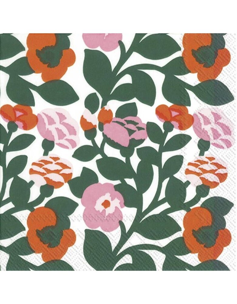 Marimekko Marimekko Green Green Papieren Servetten 33x33cm oranje Marimekko Marimekko Green Green Papieren Servetten 33x33cm oranje