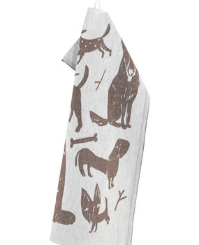 Lapuan Kankurit Lapuan Kankurit Koirapuisto theedoek 46x70 Bruin