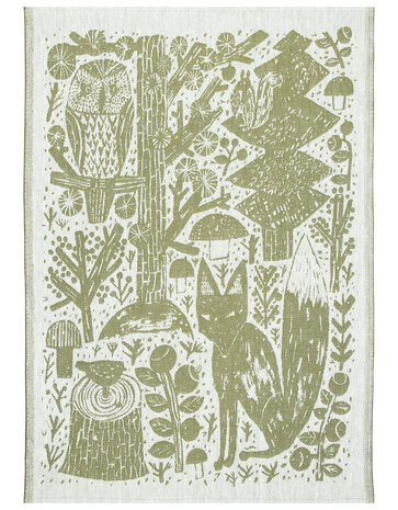 Lapuan Kankurit Lapuan Kankurit Metsikkö theedoek 46x70 Olijfgroen Lapuan Kankurit Lapuan Kankurit Metsikkö theedoek 46x70 Olijfgroen