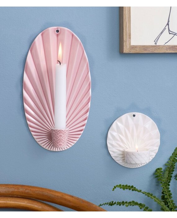 Dottir wand kandelaar Pipanella Wall Waves Roze