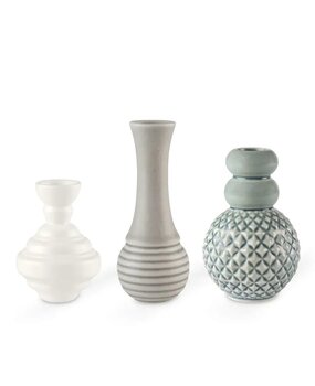 Dottir Nordic Design Dottir Samsurium Minibell vaasjes blauw grijs mix set van 3