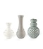 Dottir Samsurium Minibell vases set van 3 Bleu Grey mix Dottir Samsurium Minibell vases set van 3 Bleu Grey mix
