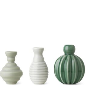 Dottir Nordic Design Dottir Samsurium Minibell vaasjes Groen mix set van 3