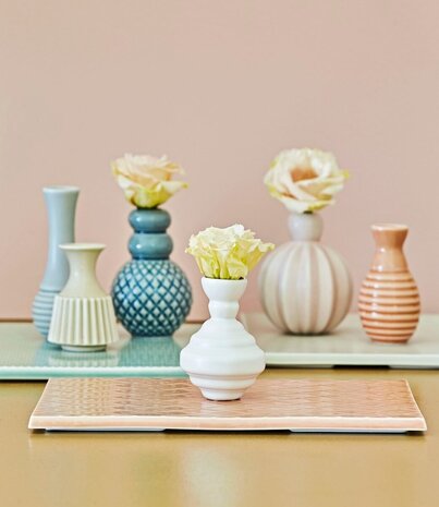 Dottir Nordic Design Dottir Samsurium Minibell vaasjes Koraal mix set van 3 Dottir Nordic Design Dottir Samsurium Minibell vaasjes Koraal mix set van 3