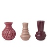Dottir Nordic Design Dottir Samsurium Minibell kleine vaasjes set van 3 Roze mix Dottir Nordic Design Dottir Samsurium Minibell kleine vaasjes set van 3 Roze mix