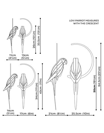 LOVI LOVI Papegaai Hyacinth Macaw Blauw (diverse formaten) LOVI LOVI Papegaai Hyacinth Macaw Blauw (diverse formaten)