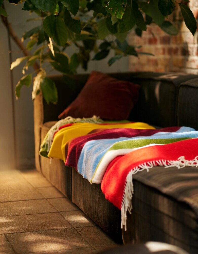 Klippan Klippan Arty plaid 130x200cm 100% lamswol rood