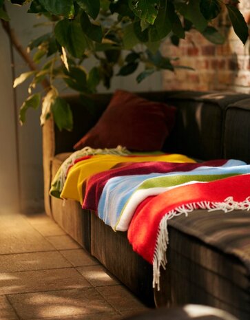 Klippan Klippan Arty plaid 130x200cm 100% lamswol rood