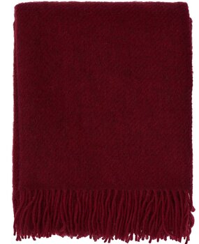 Klippan Klippan Gotland plaid 130x200cm 25% Gotland 75% lamswol Burgundy