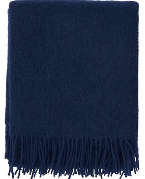 Klippan Klippan Gotland plaid 130x200cm 25% Gotland 75% lamswol Marine Blauw