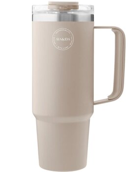 AYA & IDA AYA & IDA Thermo cup with straw 885ml Beige AYA & IDA AYA & IDA Thermo cup with straw 885ml Beige
