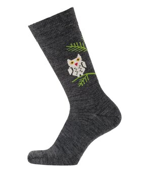 Cai Cai Bengt & Lotta Merino sokken Uil (diverse maten) antraciet Cai Cai Bengt & Lotta Merino sokken Uil (diverse maten) antraciet