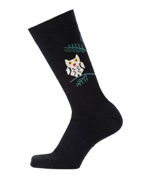 Cai Cai Bengt & Lotta Merino sokken Uil (diverse maten) zwart Cai Cai Bengt & Lotta Merino sokken Uil (diverse maten) zwart