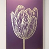 Monika Petersen Monika Petersen Lino Print Rembrandt Tulp Goud Pruimrood 50x70cm Monika Petersen Monika Petersen Lino Print Rembrandt Tulp Goud Pruimrood 50x70cm