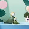 Kay Bojesen Denmark Kay Bojesen Liv & Lykke set of 2 green Kay Bojesen Denmark Kay Bojesen Liv & Lykke set of 2 green