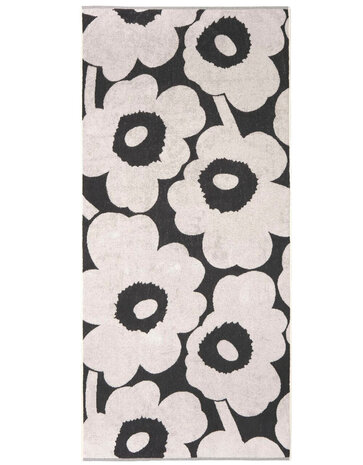 Marimekko Marimekko Unikko towel 70x150cm charcoal Marimekko Marimekko Unikko towel 70x150cm charcoal