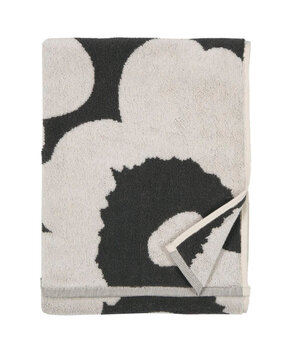 Marimekko Marimekko Unikko Solid handdoek 50x70cm charcoal Marimekko Marimekko Unikko Solid handdoek 50x70cm charcoal