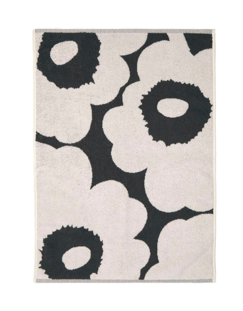 Marimekko Marimekko Unikko Solid handdoek 50x70cm charcoal Marimekko Marimekko Unikko Solid handdoek 50x70cm charcoal