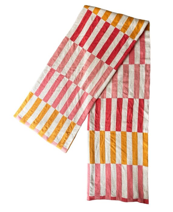 Funky Doris Mojo plaid gebreid 100% katoen 130x170cm roze