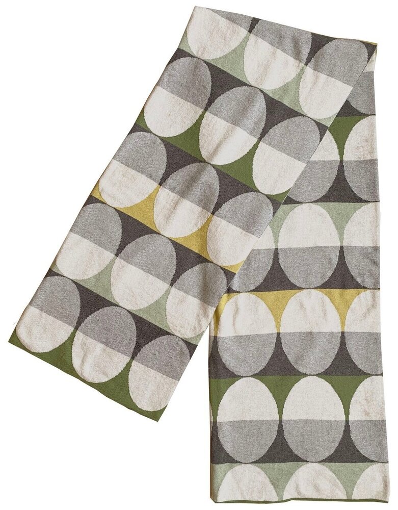 Funky Doris Funky Doris Olivia plaid knitted 100% cotton 130x170cm Green Yellow Funky Doris Funky Doris Olivia plaid knitted 100% cotton 130x170cm Green Yellow
