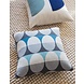Funky Doris Funky Doris Olivia kussenhoes gebreid 100% katoen 48x48cm blauw excl. binnenkussen Funky Doris Funky Doris Olivia kussenhoes gebreid 100% katoen 48x48cm blauw excl. binnenkussen