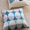 Funky Doris Funky Doris Olivia kussenhoes gebreid 100% katoen 48x48cm blauw excl. binnenkussen Funky Doris Funky Doris Olivia kussenhoes gebreid 100% katoen 48x48cm blauw excl. binnenkussen