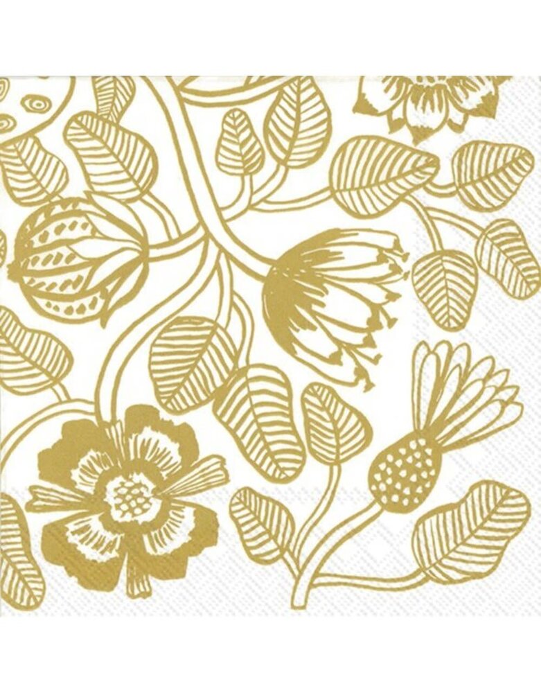 Marimekko Marimekko Tiara Gold Paper Napkins 33x33cm Marimekko Marimekko Tiara Gold Paper Napkins 33x33cm