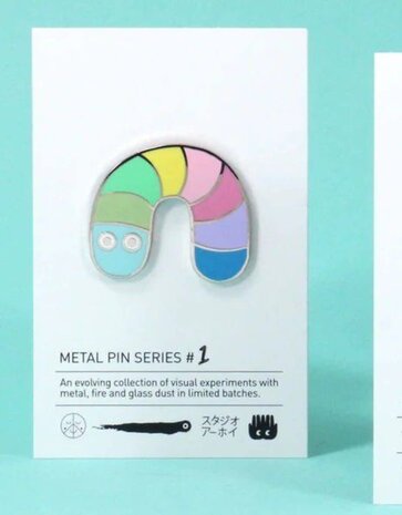 Studio Arhoj Studio Arhoj Metal Pin Series #1 Pastel Worm Studio Arhoj Studio Arhoj Metal Pin Series #1 Pastel Worm